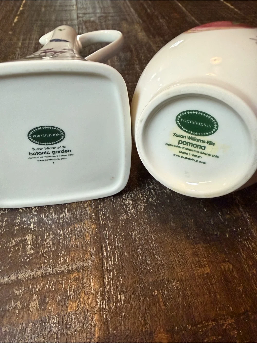 Vintage Portmeirion Cruet Set of 2 – Botanic Garden Viola Hybrida & Pomona